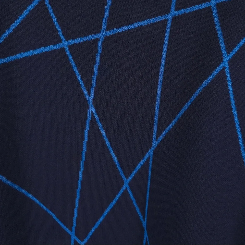 ST. CROIX Luxury ABSTRACT CrewNk Jacq Knit Pullover Sweater‎ Craftsmanship LARGE